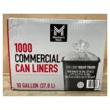 1000 Commercial Can Liners 10 Gallon