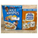 Kellogg's Rice Krispies and Frosted Mini Wheats