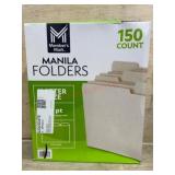 Manila Folders, Letter Size, 150 Count