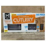Clear Cutlery Set, 360-Piece Assortment