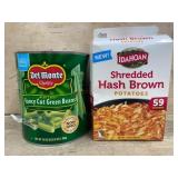 Canned Green Beans and Shredded Potatoes