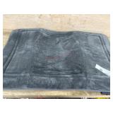 Gray Rectangular Plush Bath Mat