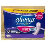 Always Discreet Plus Heavy Pads, 117 Count