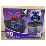 90 Large Power Flex Trash Bags