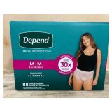 Depend Fresh Protection Underwear, 88 Count