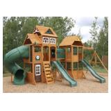 KidKraft Paramount Wooden Swing Set with Two
