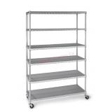 6-Tier NSF Heavy Duty Wire Shelving, 47.75' W x