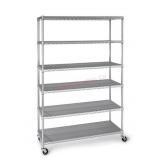 6-Tier NSF Heavy Duty Wire Shelving, 47.75' W x