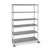 6-Tier NSF Heavy Duty Wire Shelving, 47.75' W x