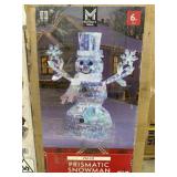 Pre lit 6ï¿½ prismatic snowman