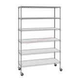 6-Tier Heavy Duty Shelving, 47.75' W x 18' D x