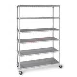 6-Tier NSF Heavy Duty Wire Shelving, 47.75' W x
