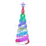 8' Pre-Lit Iridescent Color-Changing Spiral Tree