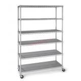 6-Tier Heavy Duty Shelving, 47.75' W x 18' D x