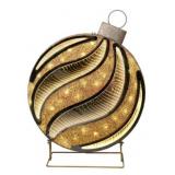 32' Pre-Lit Gold Infinity Light Ornament Decor