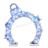 48' Pre-Lit Iridescent Ornament Arch Dï¿½cor