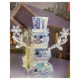 Pre lit prismatic snowman