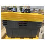 Set of 4 black and yellow totes