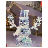 Pre lit prismatic snowman