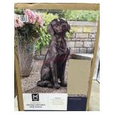 Damaged Sitting Labrador dog statue