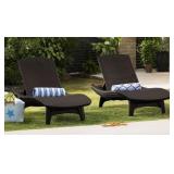 Keter All-Weather Grenada Chaise Loungers, Set of