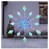 48ï¿½ pre lit color changing snow flake