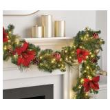 Pre lit 9ï¿½ decorated garland