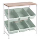 Seville Classics 6-Bin Organizer Cart