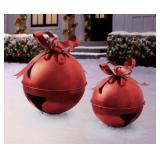 Oversized jingle bell decor