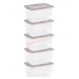 IRIS 58-Quart Storage Boxes, Set of 5