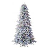 9' Pre-Lit Flocked Aspen Christmas Tree