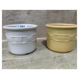 LONGABERGER 2 CROCK JARS