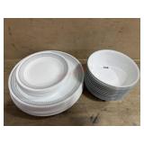 11 Place setting white Correll dishes