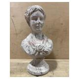 Plaster cherub bust statue