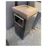 Metal trash can/smoke stand