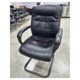 Office star faux leather guest chair