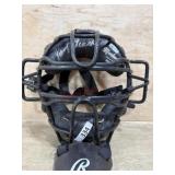 Johnny Bench autographed face mask