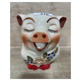 SHAWNEE POTTERY GOLD TRIM PIG PITCHER