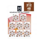 Hearing Aid Batteries, Size 312, 12 Packs