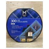300 LED Blue Icicle Lights for Indoors or Outdoors