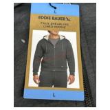 Eddie Bauer Faux Shearling Hoodie, Large