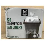 220 Commercial Can Liners, 50 Gallon