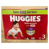 Huggies Little Movers Diapers, Size 3, 192 Ct