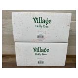 Village Holly Tree Set of 2 Decorative Pieces