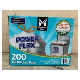 Power Flex 13 Gallon Trash Bags, 200 Ct