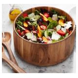 Acacia Wood Salad Bowl with Servers