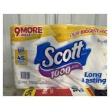 45 rolls scott bath tissue