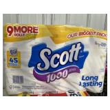 45 rolls scott bath tissue