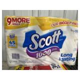 45 rolls scott bath tissue