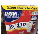 30 rolls pom paper towels